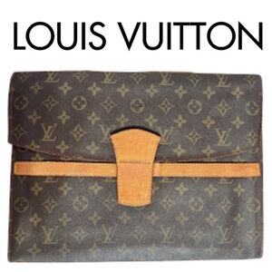 Louis Vuitton Ministre Porte Monogram Vintage Portfolio Document Briefcase RARE!